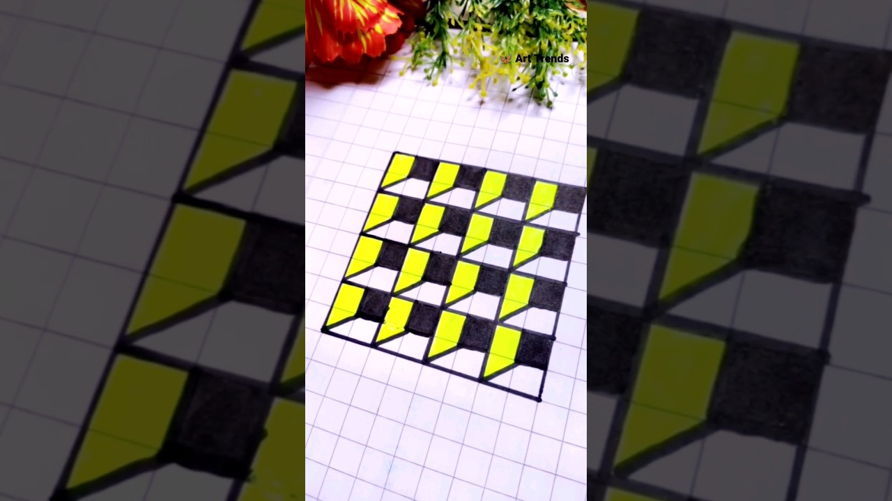 Easy and unique 3d illusion Drawing 🤗 || voice by