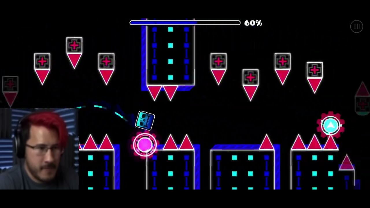 Markiplier rages at DeCode in Geometry Dash