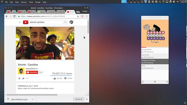 Babe Qt Music player progress - Chrome extension demo