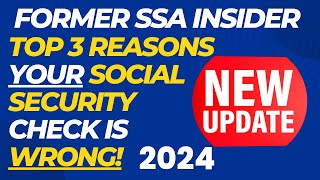 Former SSA Insider: 2024 UPDATE!! Is YOUR Social Security check WRONG? by Dr. Ed Weir, PhD, Former Social Security Manager 8,904 views 2 months ago 6 minutes, 16 seconds