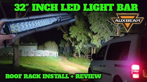 32" Inch Auxbeam LED Light Bar Roof rack installation Review 5D Pro series