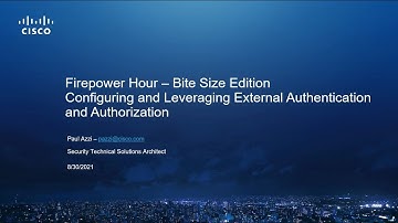Firepower Hour - Bite Size Edition - External Authentication and Authorization
