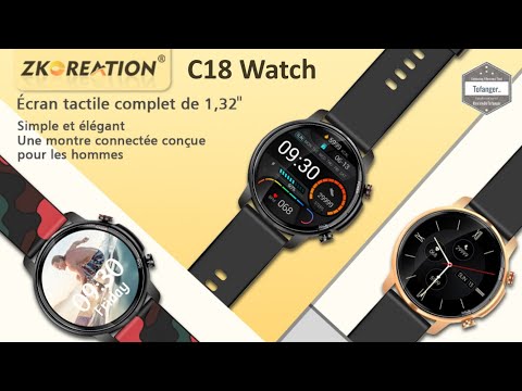 ZKCREATION C18 Smartwatch - DAFIT App - Android & IOS verbundene Uhr - IP67 - Unboxing