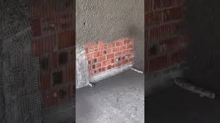 the process of plastering walls is so easy #construction #plastering #wall #popular #shorts
