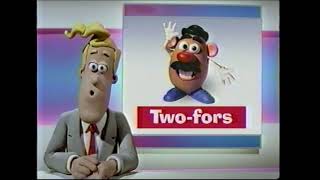 Burger King Two-Fors, Stop Motion Animated Commercial With Mr. Potato Head 1998
