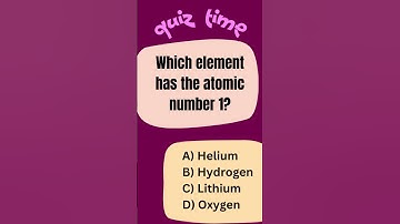 Which Element Has Atomic Number 1? 🔬 #Quiz #Shorts