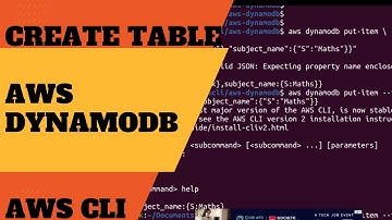 Create DynamoDB Table using AWS Command line Interface (aws dynamodb)