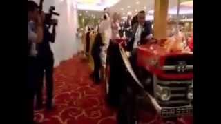 Tractor Wedding Entrance - Diamond Coast Hotel