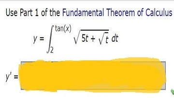 Use Part 1 of the Fundamental Theorem of Calculus to find the derivative of function.y=tan(x)5t+tdt2