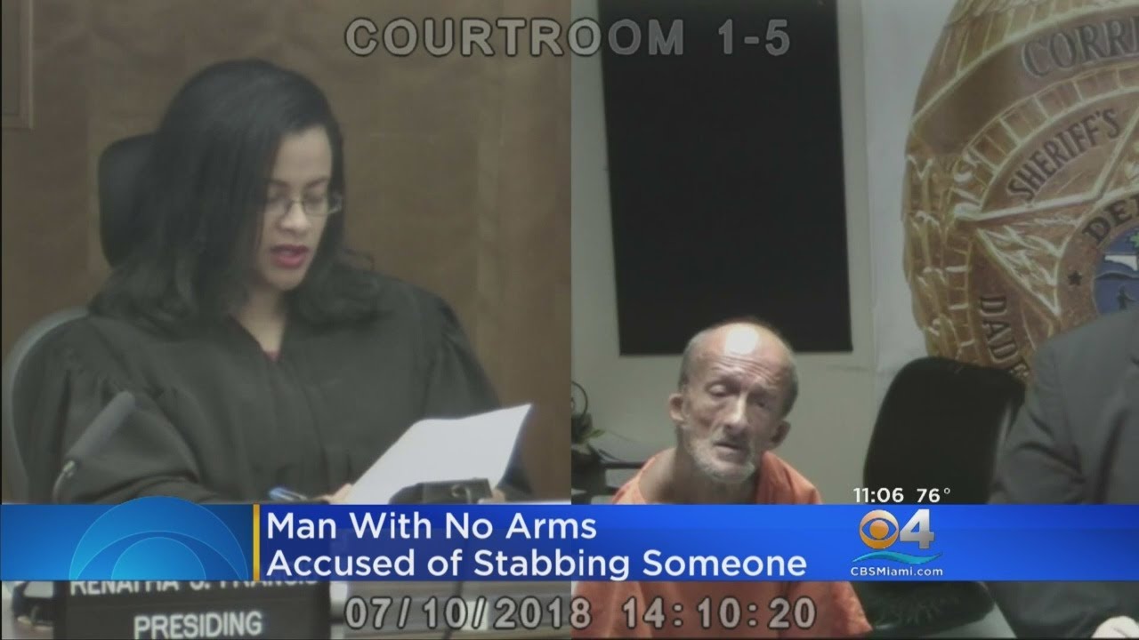 Miami Man Without Arms Charged With Using Scissors To Stab Tourist