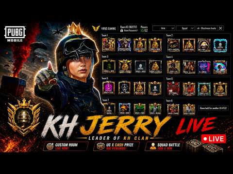 UC & CASH PRIZES PUBG LIVE CUSTOM ROOMS | PUBG LIVE  WOW & LIVIK ROOMS | UC ROOMS | KH JERRY LIVE