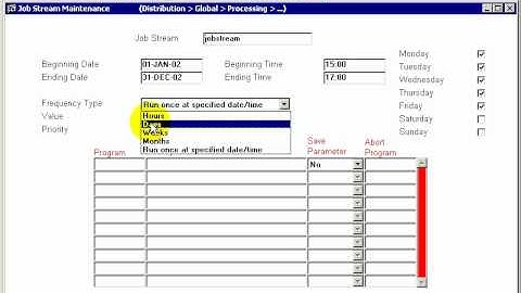 DYNAMIC 3i Free Edition ERP tutorials - job stream setup