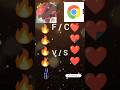 free fire 🤯versis Chrome 🥵 kaun sa best hai 😈🫵 comment mein batao 🥺❤️🩹 #shorts #freefire #chrome