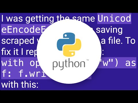UnicodeEncodeError: 'charmap' codec