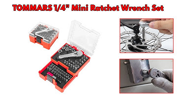 58-Pc 1/4" Mini Ratchet Wrench Socket & Screwdriver Bits Set