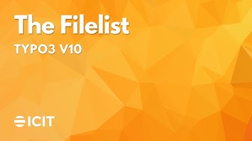 The Filelist | Typo3 v10 Tutorial