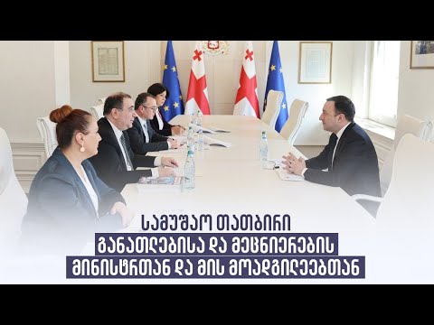 სამუშაო თათბირი განათლებისა და მეცნიერების მინისტრთან და მის მოადგილეებთან