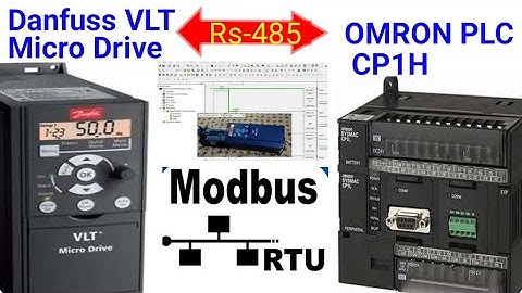 Omron Plc CP1H to Danfuss VLT Micro Drive Modbus RTU RS-485 Communication Programming