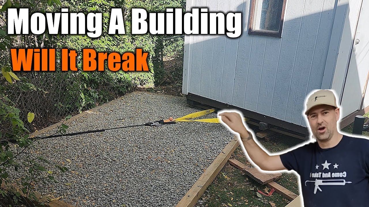 Разрушенная грузовая лебёдка Harbor | Попытка переместить здание