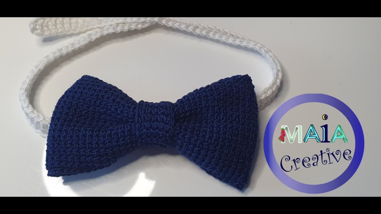 How to crochet a bow tie with Tunisian stitch