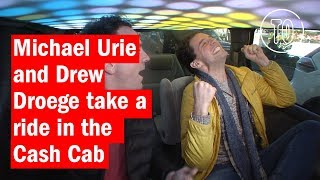 Michael Urie and Drew Droege take a ride in the Cash Cab