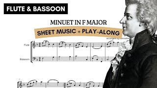 🎵 FLUTE & BASSOON DUET ⁞ Mozart • Minuet in F Major sheet music