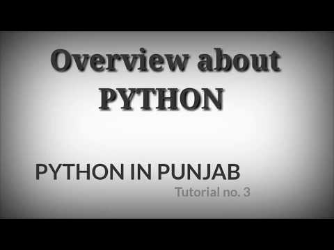 PYTHON IN PUNJAB || Tutorial no. 3|| overview on PYTHON  ||