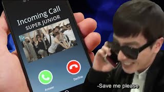 super junior calling each other on the phone (a totally normal compilation)