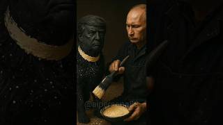 Donald Trump as a Dog Painted by Vladimir Putin | Hyper-Realistic AI Art Scene #usa #russia #shorts