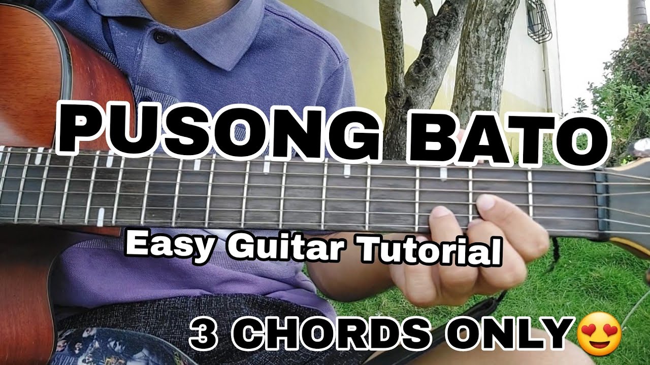 Pusong Bato Easy Guitar Tutorial 3 Chords Only😍 YouTube