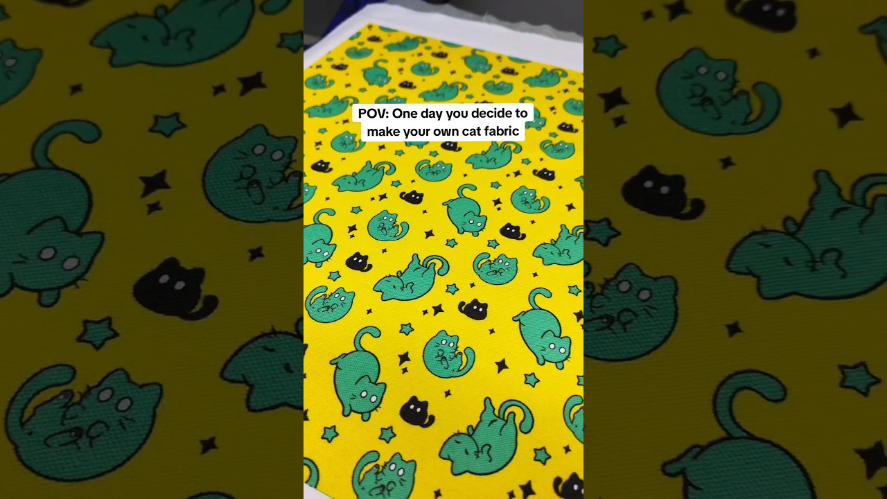 I made my own cat fabric! 