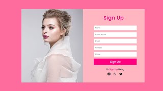 Website Sign Up page Using HTML and CSS
