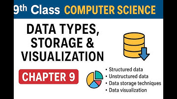 Chapter 9 | Data Types, Storage & Visualization | 9th Class Computer Science