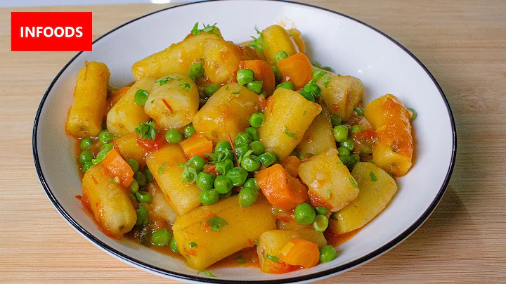 Green Banana Stew Recipe | How to Make Green Banana and Green Peas Stew | Infoods