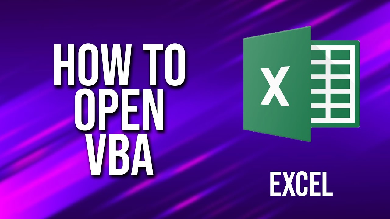 How To Open Vba Excel Tutorial YouTube