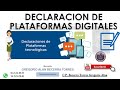 🔥DECLARACIÓN DE PLATAFORMAS DIGITALES ✅ PAGO PROVISIONAL✅