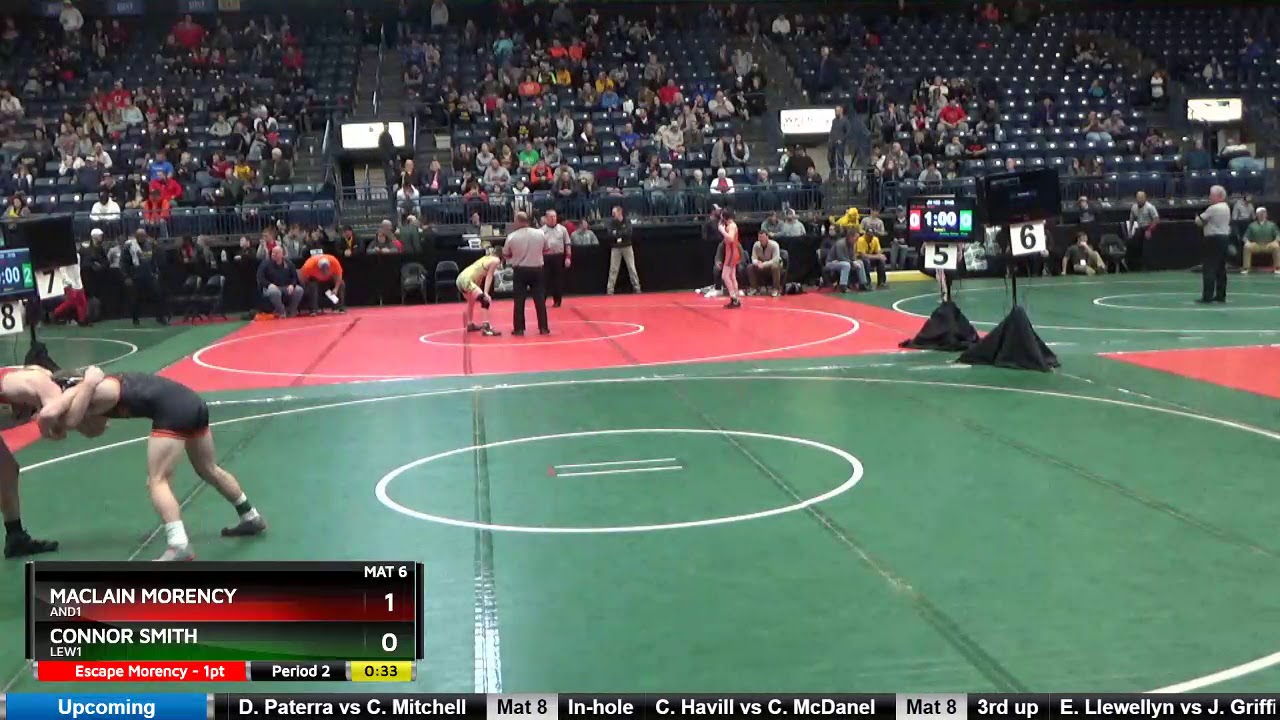 Connor Smith Lew1 vs Maclain Morency And1 2019 OAC Junior High State 126lbs 3rd