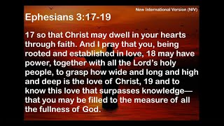 Verse of the Day - Ephesians 3:17-19
