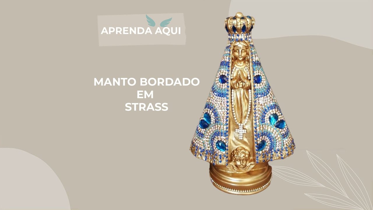 NOSSA SENHORA MANTO BORDADO EM STRASS