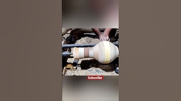 Woodturning Vase On Lathe Machine | Wooden Vase Turn By Expert | #shorts