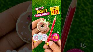 Stationery ASMR” real review for cute donut eraser 😍| cute eraser | pencil eraser | cute stationery