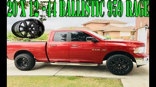 2010 Ram 4X4 On 20X12-44 Ballistic Wheels And 33X12.5 M T Tires & Leveling Kit