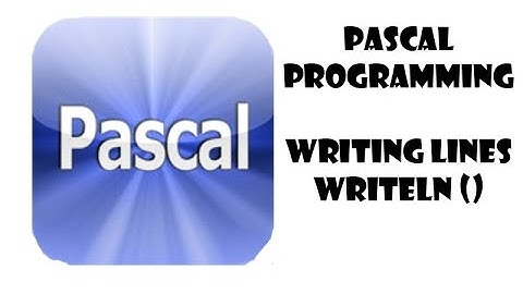 pascal programming, writing text
