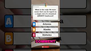🗺️ Only US state name on one QWERTY row? 🧭 #Shorts #usa  #america