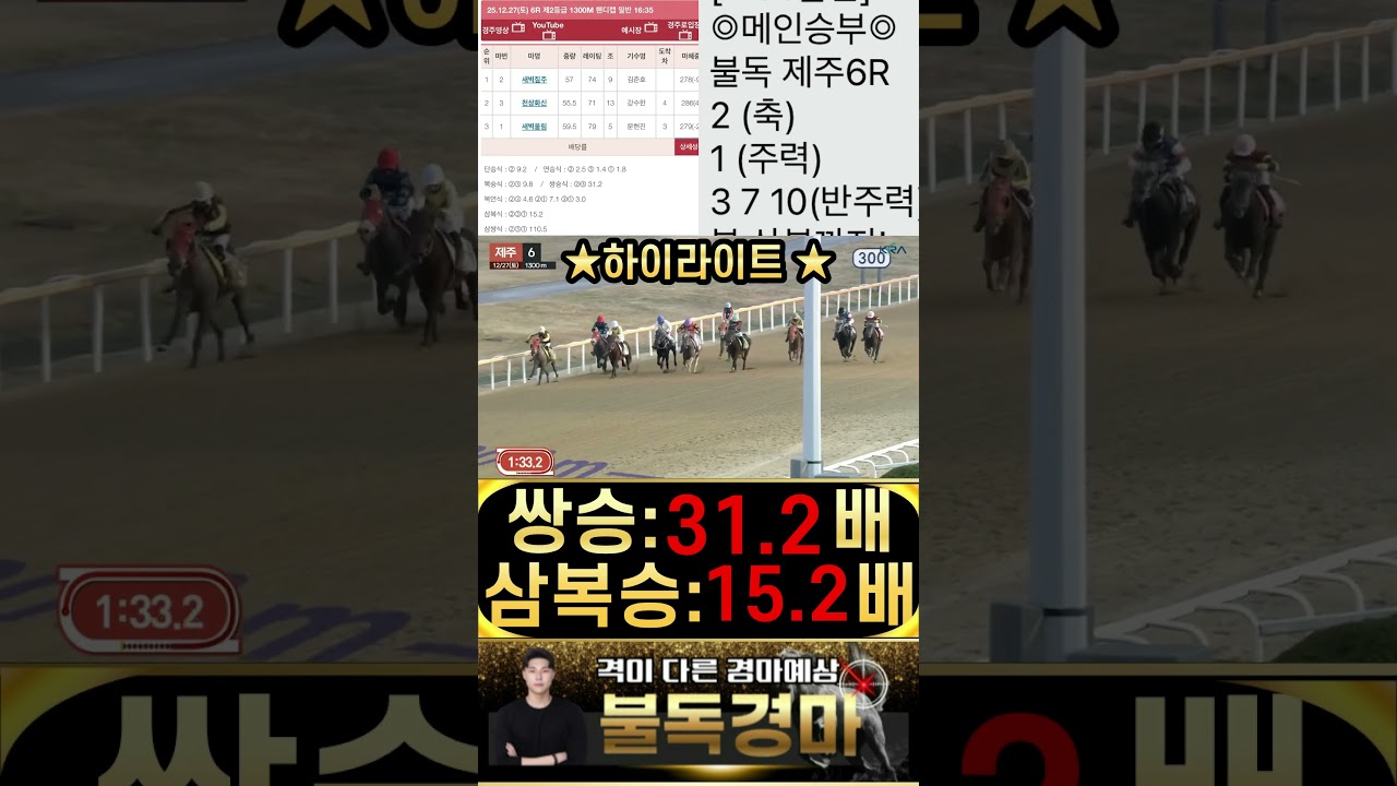 불독의 제주 하이라이트 승부! 아무말도 필요없는 전승식 올킬적중 으로 보답 드립니다!