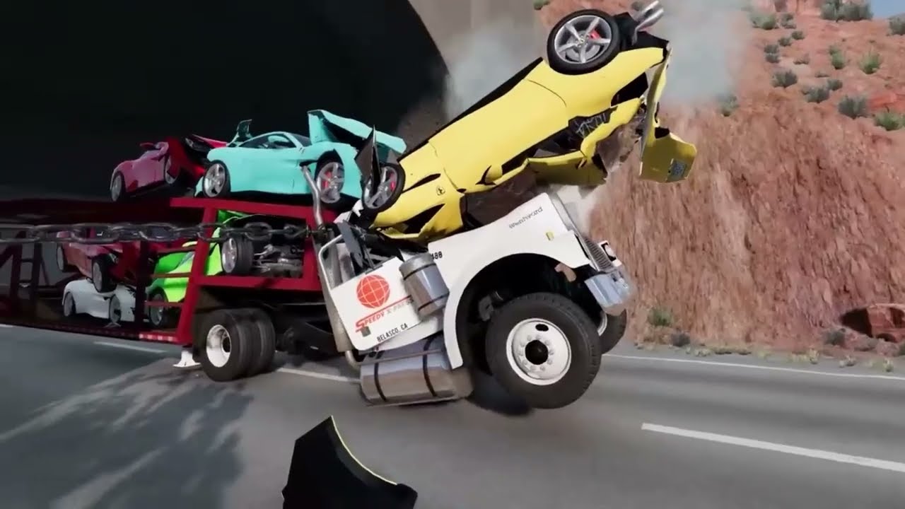 Pipe Peril: Cars vs Low Pipes - A BeamNG Drive Long Play Special! 🛣️🚦 (Extended Thrills)