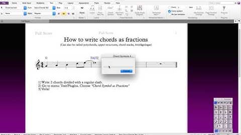 Sibelius 7 - How to write chords as fractions