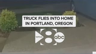 Truck crashes into home in Oregon