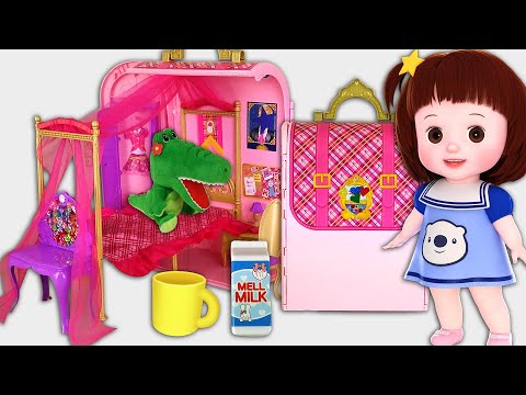 Baby Doli and <strong>fruit</strong> vending <strong>machine</strong> baby doll house toys story