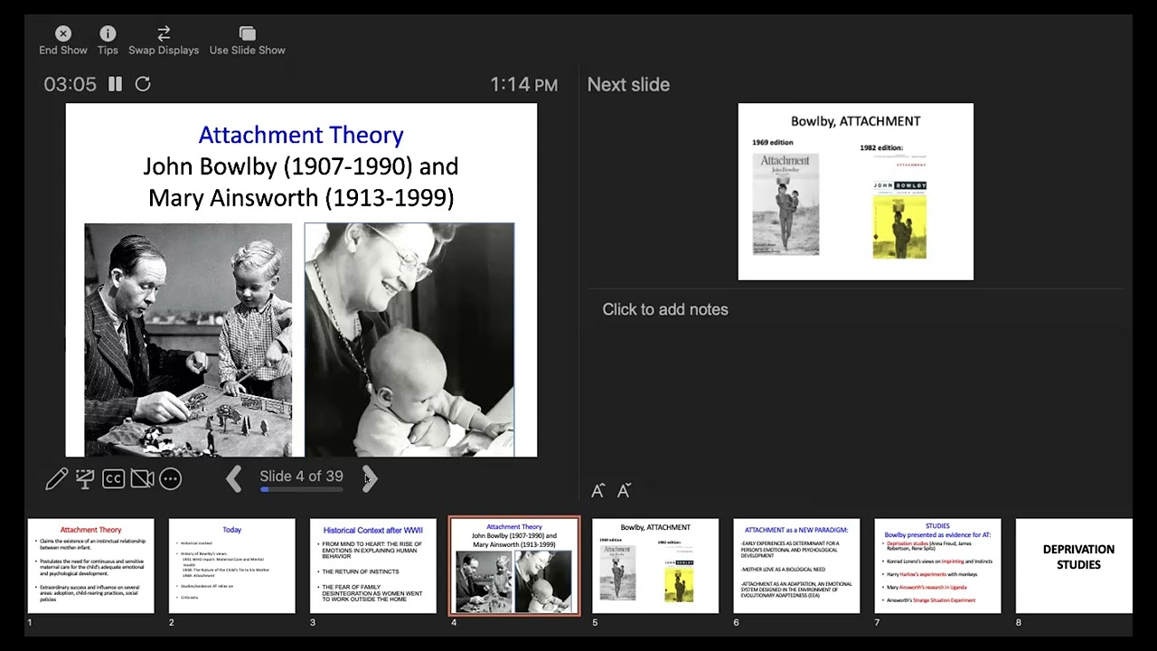 Seminar 04: Session 03. Marga Vicedo on Bowlby & Attachment Theory
